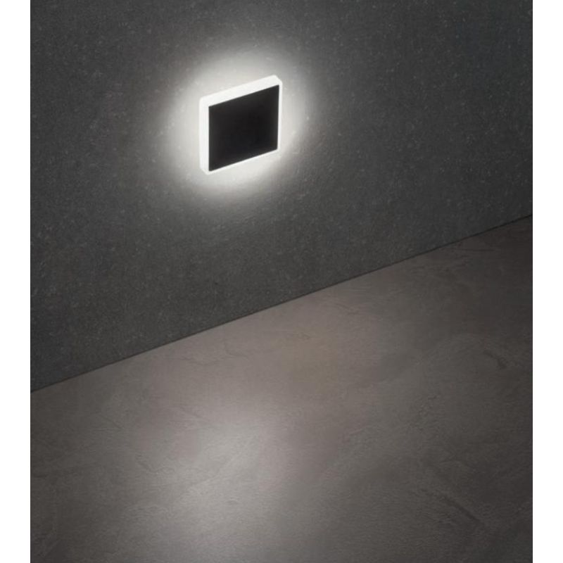 XPI SEGNAPASSO QUADRATO DA INCASSO IP65 LED 3W LUCE 3000K BIANCO O NERO DA ESTERNO MODERNO