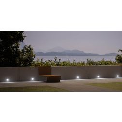 XPI SEGNAPASSO OPALE ROTONDO DA INCASSO IP65 LED 3W LUCE 3000K PER ESTERNO DESIGN MODERNO 2