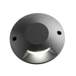 XPUCK 1L SEGNAPASSO DA INCASSO ROTONDO IP67 LED 6W LUCE 3000K-4000K ALLUMINIO FINITURA ANTRACITE