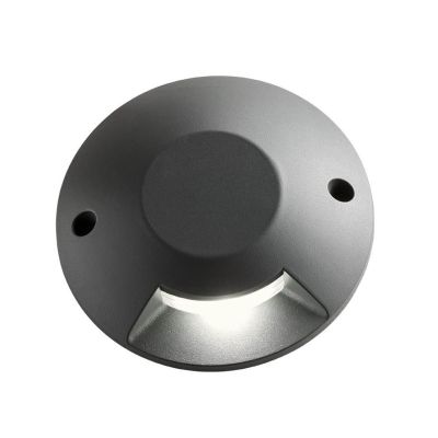 XPUCK 1L SEGNAPASSO DA INCASSO ROTONDO IP67 LED 6W LUCE 3000K-4000K ALLUMINIO FINITURA ANTRACITE