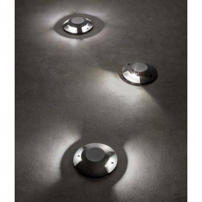 XPUCK 2L SEGNAPASSO DA INCASSO ROTONDO IP67 LED 12W LUCE 3000K-4000K ALLUMINIO FINITURA ANTRACITE