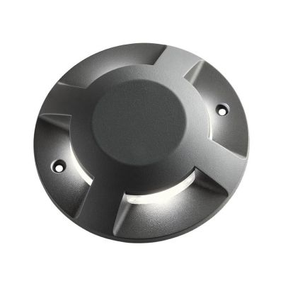 XPUCK 4L SEGNAPASSO DA INCASSO ROTONDO IP67 LED 12W LUCE 3000K-4000K IN ALLUMINIO ANTRACITE