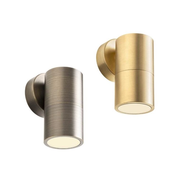 STAKE APPLIQUE DA ESTERNO IN OTTONE IP65 ANTI SALSEDINE 2 FINITURE COLORE LAMPADINA ATTACCO GU10