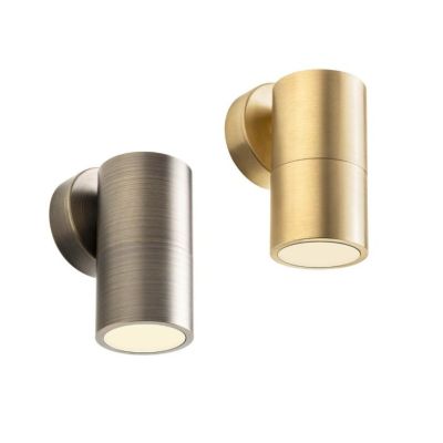 STAKE APPLIQUE DA ESTERNO IN OTTONE IP65 ANTI SALSEDINE 2 FINITURE COLORE LAMPADINA ATTACCO GU10