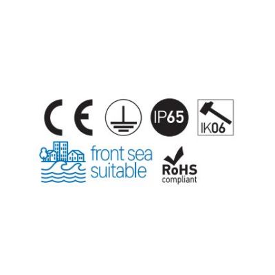 STAKE APPLIQUE DA ESTERNO BIEMISSIONE IN OTTONE IP65 ANTI SALSEDINE 2 COLORI LAMPADINE ATTACCO GU10