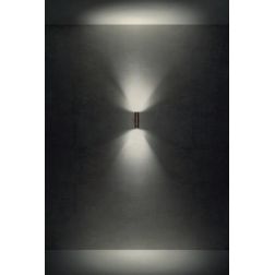 STAKE APPLIQUE DA ESTERNO BIEMISSIONE IN OTTONE IP65 ANTI SALSEDINE 2 COLORI LAMPADINE ATTACCO GU10 2