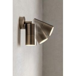 STAKE FARETTO ORIENTABILE DA ESTERNO IN OTTONE IP65 ANTI SALSEDINE 2 COLORI LAMPADINA ATTACCO GU10 2