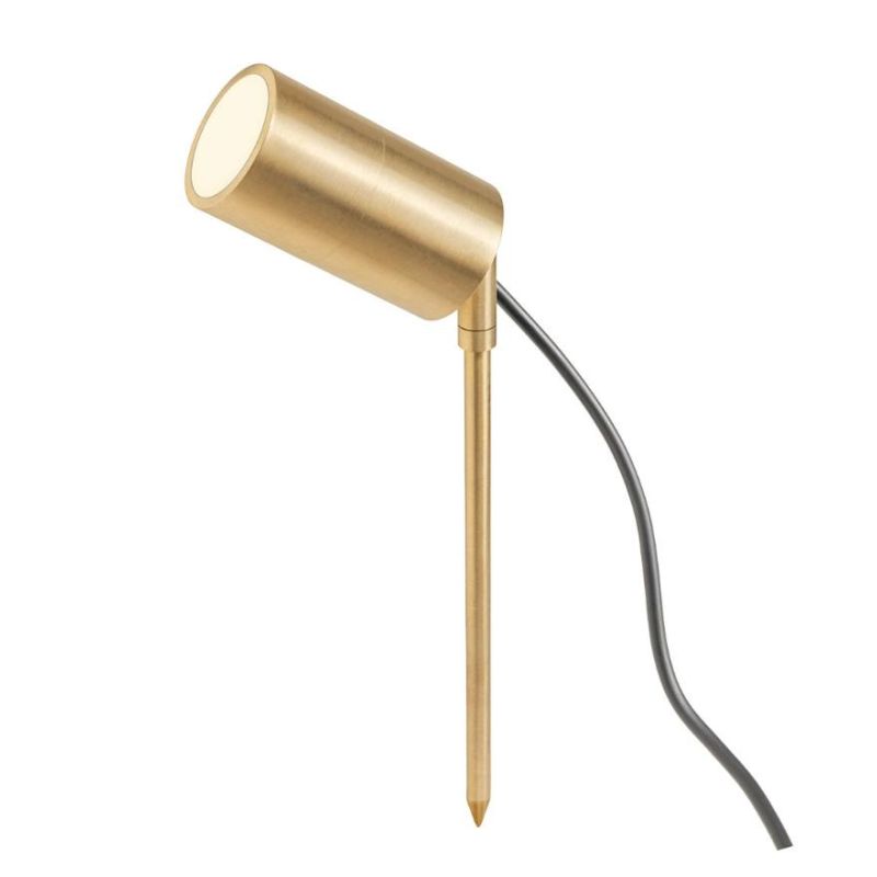 STAKE PALO CON LUCE ORIENTABILE IN OTTONE IP65 ANTI SALSEDINE 2 COLORI E IN 2 MISURE LAMPADINA ATTACCO GU10