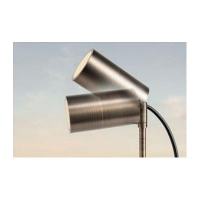 STAKE PALO A 2 LUCI ORIENTABILI IN OTTONE IP65 ANTI SALSEDINE 2 COLORI CON LAMPADINE ATTACCO GU10