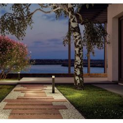 STAKE PALETTO DA GIARDINO H44 CM IN OTTONE IP65 ANTI SALSEDINE 2 COLORI CON LAMPADINA ATTACCO GU10 2