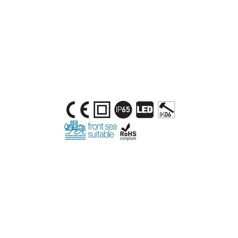 MAKO APPLIQUE DA ESTERNO ANTI SALSEDINE IP65 LED 21W LUCE 3000K ANTRACITE LARGHEZZA CM 32 Redo Group - Cristalensi Shop Online