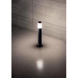 PENCIL PALO DA GIARDINO H60 CM IN ABS NERO IP44 ANTI SALSEDINE LAMPADINA ATTACCO E27 MODERNO 2
