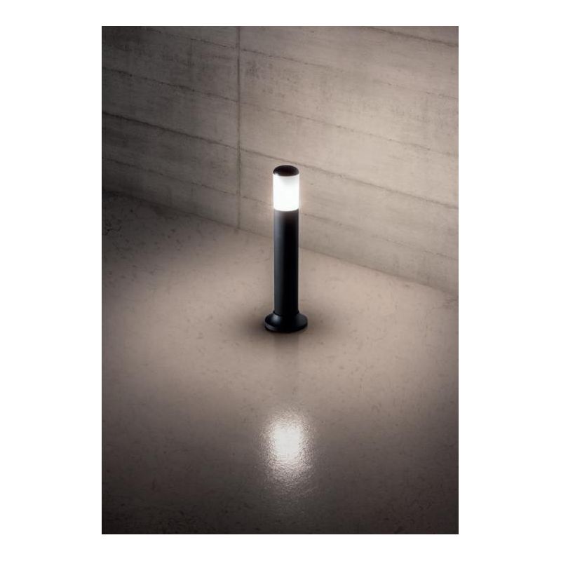 PENCIL PALO DA GIARDINO H60 CM IN ABS NERO IP44 ANTI SALSEDINE LAMPADINA ATTACCO E27 MODERNO