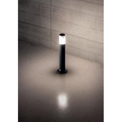 PENCIL PALO DA GIARDINO H60 CM IN ABS NERO IP44 ANTI SALSEDINE LAMPADINA ATTACCO E27 MODERNO