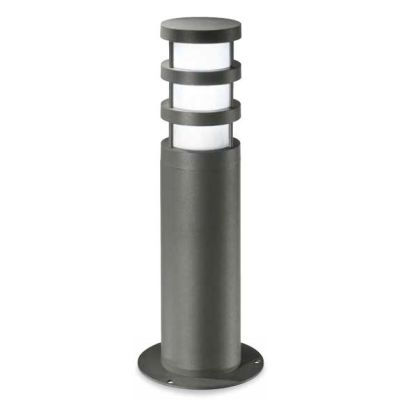 PALO ESTERNO ALTEZZA 40 CM DIFFUSORE IN VETRO GRIGIO ALLUMINIO O ANTRACITE IP54 GEA LUCE - Cristalensi Shop Online