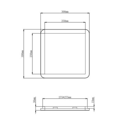 CAMILLUS PLAFONIERA QUADRATA 30X30 LED 16W IP44 DIMMERABILE MODERNA BIANCA O NERA RL - Cristalensi Shop Online