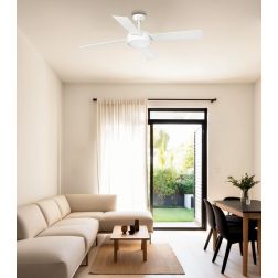 HYDRA VENTILATORE DA SOFFITTO 2 COLORI LED 22W D133 CM 4 PALE REVERSIBILI TELECOMANDO FARO VENTILATORI - Cristalensi Shop Online 2