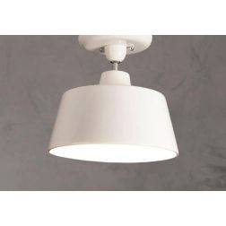 PLAFONIERA D32 IN TERRACOTTA BIANCA LUCIDA LAVORATA A MANO IN ITALIA DALLA IMAS FIRENZE