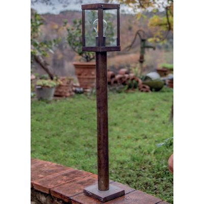 PALO DA ESTERNO A LANTERNA IP44 IN OTTONE INVECCHIATO 2 MISURE MADE IN ITALY DELLA IMAS FIRENZE