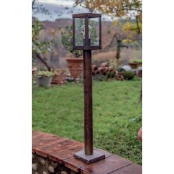 PALO DA ESTERNO A LANTERNA IP44 IN OTTONE INVECCHIATO 2 MISURE MADE IN ITALY DELLA IMAS FIRENZE 2