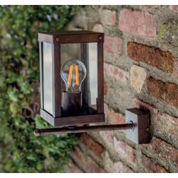LAMPADA DA PARETE PER ESTERNI A LANTERNA IN OTTONE INVECCHIATO IP44 MADE IN ITALY DELLA IMAS FIRENZE