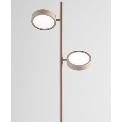 GPI PIANTANA 2 LUCI LED 36W LUCE 3000K DIMMERABILE H180 CM BIANCA,NERA O TORTORA DESIGN MODERNO