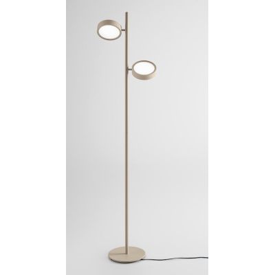 GPI PIANTANA 2 LUCI LED 36W LUCE 3000K DIMMERABILE H180 CM BIANCA,NERA O TORTORA DESIGN MODERNO