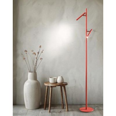 GPI PIANTANA 2 SPOT ORIENTABILI LED 10,8W LUCE 3000K DIMMERABILE H180 CM IN 4 COLORI DESIGN MODERNO