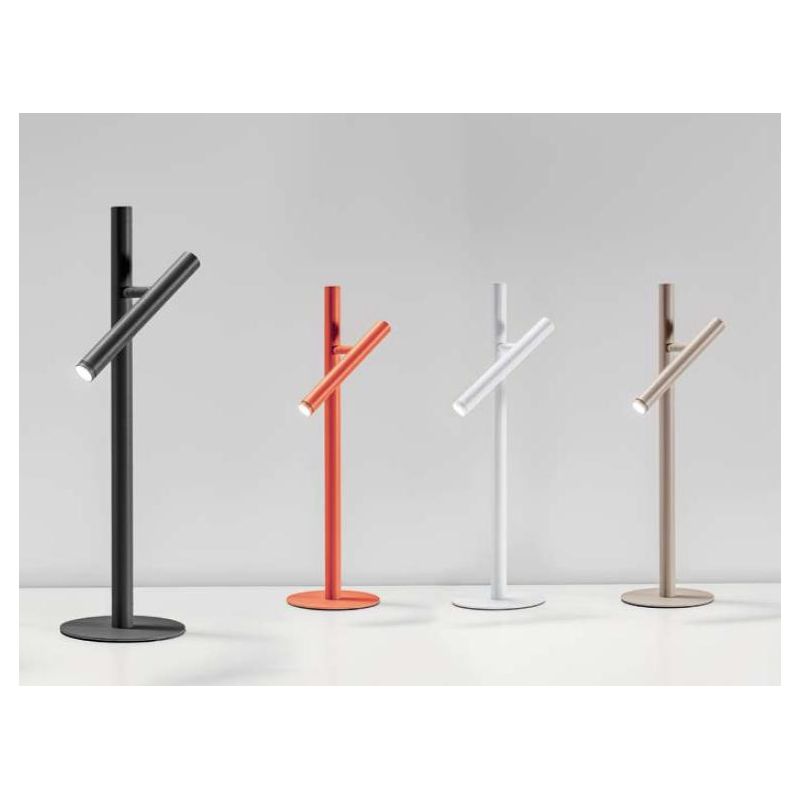 GLS LUMETTO CON SPOT ORIENTABILE LED 5,4W LUCE 3000K DIMMERABILE H50 CM IN 4 COLORI DESIGN MODERNO