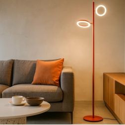 GPI PIANTANA 2 LUCI ORIENTABILI LED 28W LUCE 3000K DIMMERABILE IN 4 COLORI H180 CM MODERNA