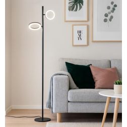 GPI PIANTANA 2 LUCI ORIENTABILI LED 28W LUCE 3000K DIMMERABILE IN 4 COLORI H180 CM MODERNA 2