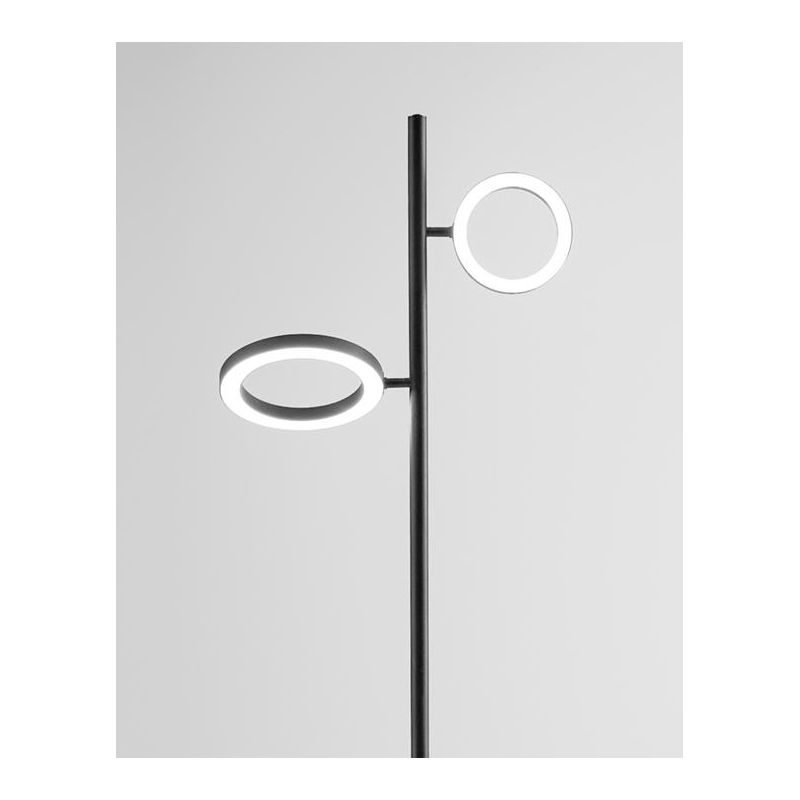 GPI PIANTANA 2 LUCI ORIENTABILI LED 28W LUCE 3000K DIMMERABILE IN 4 COLORI H180 CM MODERNA