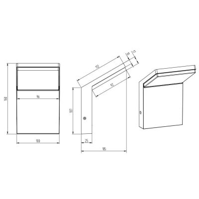 PEARL APPLIQUE DA ESTERNO MODERNA SQUADRATA IP54 ANTRACITE LED 9W TRIO LIGHTING - Cristalensi Shop Online