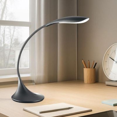 LAMPADA DA TAVOLO A LED 4,5W 3000K CON BRACCIO FLESSIBILE ROSSA,GRIGIA,ORO,BIANCA OPPURE NERA GEA LUCE - Cristalensi Shop Online