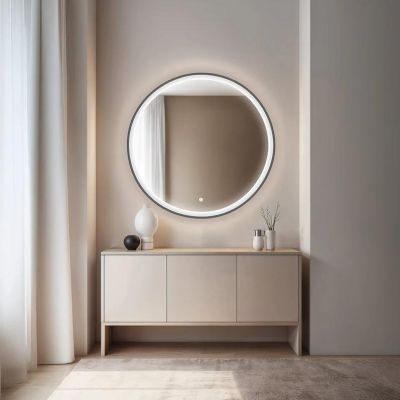 KRIZIA LAMPADA SPECCHIO D78 CM LED 30W LUCE DIMMERABILE FUNZIONE ANTIAPPANNAMENTO 6 COLORI