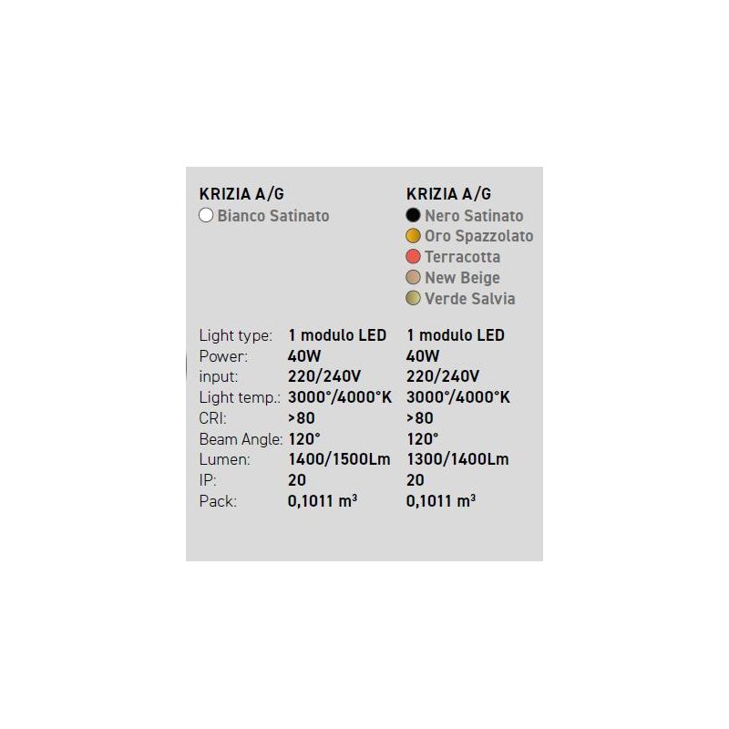 KRIZIA LAMPADA SPECCHIO D98 CM LED 40W LUCE DIMMERABILE FUNZIONE ANTIAPPANNAMENTO 6 COLORI