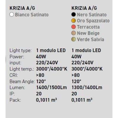 KRIZIA LAMPADA SPECCHIO D98 CM LED 40W LUCE DIMMERABILE FUNZIONE ANTIAPPANNAMENTO 6 COLORI
