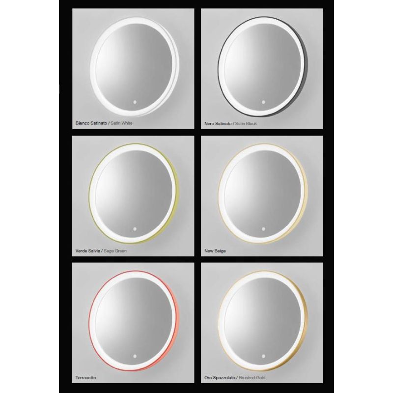 KRIZIA LAMPADA SPECCHIO D98 CM LED 40W LUCE DIMMERABILE FUNZIONE ANTIAPPANNAMENTO 6 COLORI