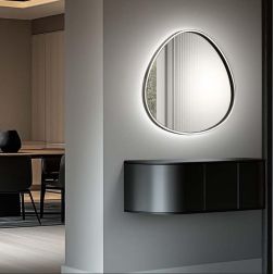 ECARIS LAMPADA SPECCHIO LED 30W LUCE DIMMERABILE FUNZIONE ANTIAPPANNAMENTO OVALE 6 COLORI 2