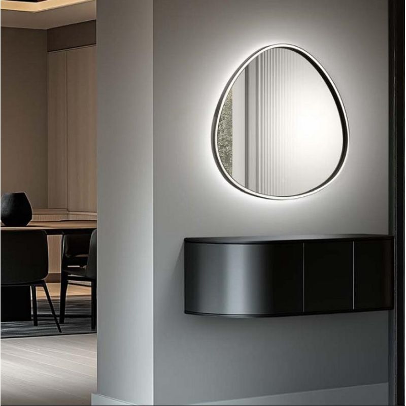 ECARIS LAMPADA SPECCHIO LED 30W LUCE DIMMERABILE FUNZIONE ANTIAPPANNAMENTO OVALE 6 COLORI