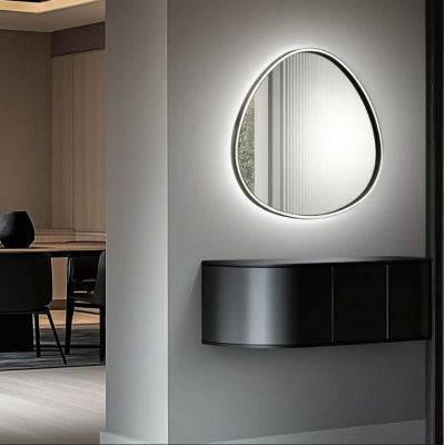 ECARIS LAMPADA SPECCHIO LED 30W LUCE DIMMERABILE FUNZIONE ANTIAPPANNAMENTO OVALE 6 COLORI