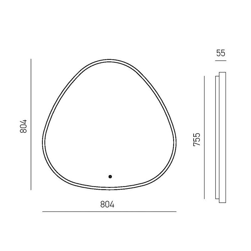ECARIS LAMPADA SPECCHIO LED 35W LUCE DIMMERABILE FUNZIONE ANTIAPPANNAMENTO OVALE 6 COLORI