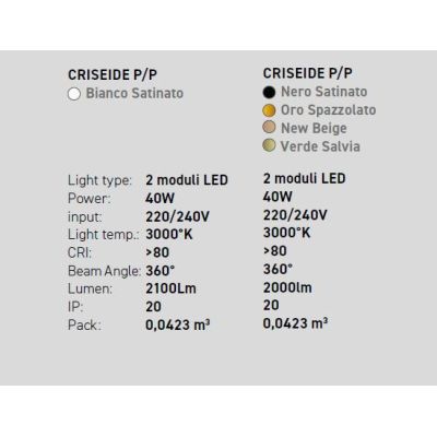 CRISEIDE PLAFONIERA 2 MISURE CON LED INTEGRATO LUCE 3000K IN ALLUMINIO 5 COLORI DESIGN MODERNO