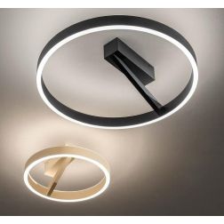 CRISEIDE PLAFONIERA 2 MISURE CON LED INTEGRATO LUCE 3000K IN ALLUMINIO 5 COLORI DESIGN MODERNO