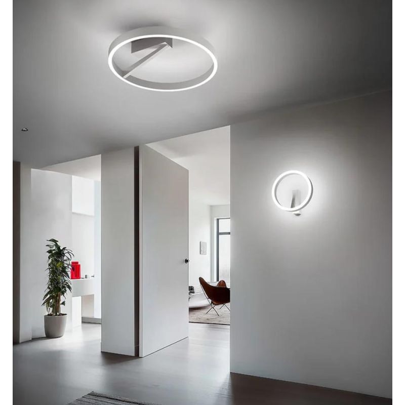 CRISEIDE PLAFONIERA 2 MISURE CON LED INTEGRATO LUCE 3000K IN ALLUMINIO 5 COLORI DESIGN MODERNO