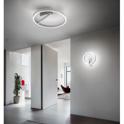 CRISEIDE PLAFONIERA 2 MISURE CON LED INTEGRATO LUCE 3000K IN ALLUMINIO 5 COLORI DESIGN MODERNO