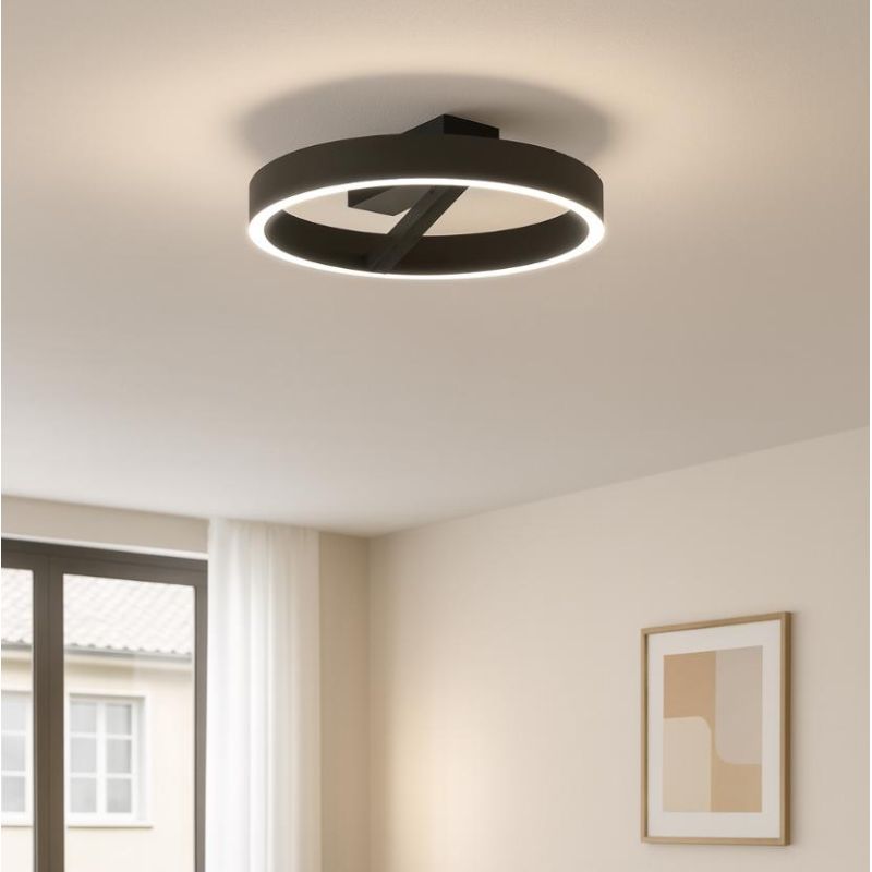 CRISEIDE PLAFONIERA 2 MISURE CON LED INTEGRATO LUCE 3000K IN ALLUMINIO 5 COLORI DESIGN MODERNO
