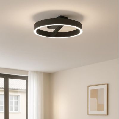 CRISEIDE PLAFONIERA 2 MISURE CON LED INTEGRATO LUCE 3000K IN ALLUMINIO 5 COLORI DESIGN MODERNO
