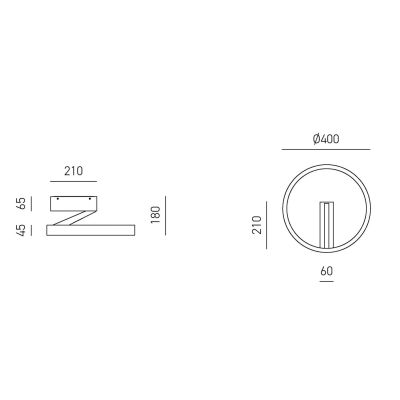 CRISEIDE PLAFONIERA 2 MISURE CON LED INTEGRATO LUCE 3000K IN ALLUMINIO 5 COLORI DESIGN MODERNO