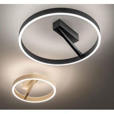CRISEIDE PLAFONIERA 2 MISURE CON LED INTEGRATO LUCE 3000K IN ALLUMINIO 5 COLORI DESIGN MODERNO